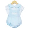 Baby Boy Blue Waffle H Strap Romper with Shirt "MYD2212"