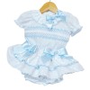 Baby Girl Blue Frilly Skirt with Smocked Shirt "MYD2203B"