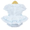 Baby Girl Blue Frilly Skirt with Smocked Shirt "MYD2203B"