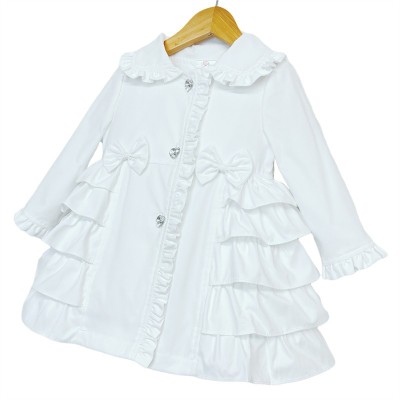 Baby Girl White Spanish Puff Ball Ruff Jacket "MYD402 White"