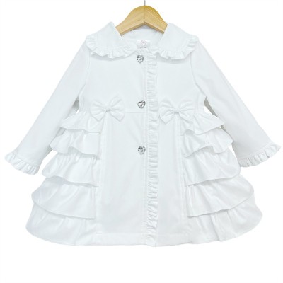 Baby Girl White Spanish Puff Ball Ruff Jacket "MYD402 White"
