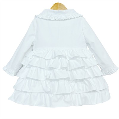 Baby Girl White Spanish Puff Ball Ruff Jacket "MYD402 White"