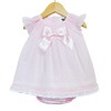 Baby Girl Pink Smocked Collar Dress with Pants "LM2219 P"