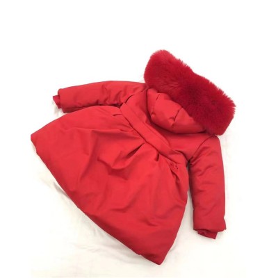 Baby Girls Winter Coat Fur Trim "MYD403 Red"