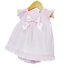 Baby Girl Pink Smocked Collar Dress with Pants "LM2219 P"