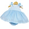 Baby Girl Blue Puff Dress Shoulder bows "MYD2204 Blue"