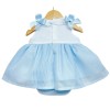 Baby Girl Blue Puff Dress Shoulder bows "MYD2204 Blue"