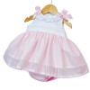 Baby Girl Pink Puff Dress with Pants Shoulder Bows "MYD2204 Pink"