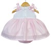 Baby Girl Pink Puff Dress with Pants Shoulder Bows "MYD2204 Pink"