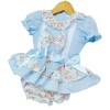 Baby Girl Blue Floral Frilly Skirt with Shirt "MYD2215 Blue"