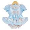 Baby Girl Blue Floral Frilly Skirt with Shirt "MYD2215 Blue"