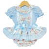 Baby Girl Blue Floral Frilly Skirt with Shirt "MYD2215 Blue"