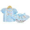 Baby Girl Blue Floral Frilly Skirt with Shirt "MYD2215 Blue"