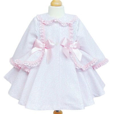 Baby Girls Pink Floral Waffle Puff Jacket "MYD806P"