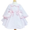 Baby Girls Pink Floral Waffle Puff Jacket "MYD806P"