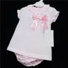 Baby Girl Pink A Line Dress with Pants Satin Bow "MYD603A"
