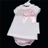 Baby Girl Pink A Line Dress with Pants Camel Lace "MYD600A"