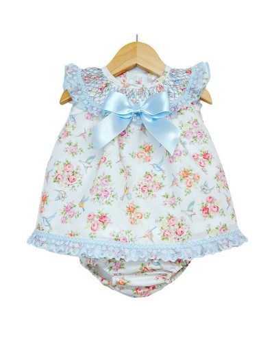 Baby Girl Blue Floral Dress...