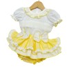 Baby Girl Yellow Frilly Skirt with Smocked Shirt "MYD2224"