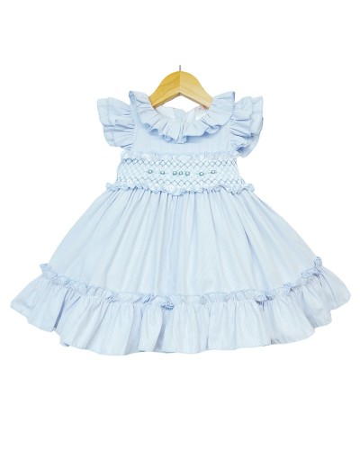 Baby Girl Blue Hand Smocked...