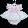 Baby Girls Waffle Frilly Dress Set "MYD404 Pink"