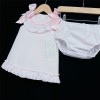 Baby Girl Pink Waffle A Line Dress with Pants Set "MYD308P"