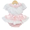 Baby Girl Pink Gingham Frilly Skirt with Shirt "MYD2232"