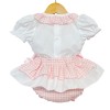 Baby Girl Pink Gingham Frilly Skirt with Shirt "MYD2232"
