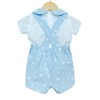 Baby Boy Blue Star H Strap Dungaree with Shirt "MYD2237"
