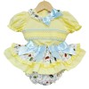 Baby Girl Yellow Animal Print Skirt with Smocked Shirt "MYD2230Y"
