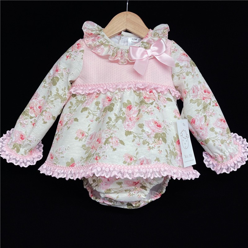 Baby Girls Floral Long Sleeve Dress Set "MYD810"
