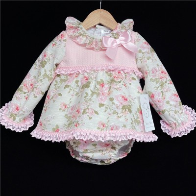 Baby Girls Floral Long Sleeve Dress Set "MYD810"