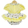 Baby Girl Yellow Animal Print Skirt with Smocked Shirt "MYD2230Y"