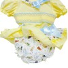 Baby Girl Yellow Animal Print Skirt with Smocked Shirt "MYD2230Y"