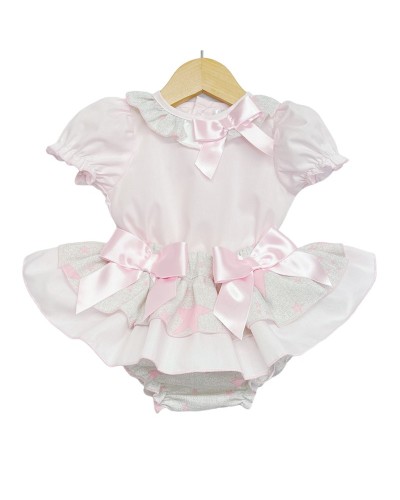 Baby Girl Grey Pink Star...