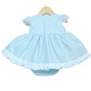 Baby Girl Blue Waffle Puff Ball Dress with Pants "MYD2213B"