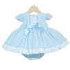 Baby Girl Blue Waffle Puff Ball Dress with Pants "MYD2213B"