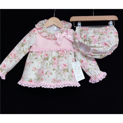 Baby Girls Floral Long Sleeve Dress Set "MYD810"