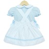 Baby Girl blue Spotty Waffle Pinafore with Shirt "MYD2222B"