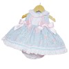 Baby Girl Pink Floral Puff Dress with Pants Satin Bows "MYD2218P"