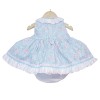 Baby Girl Pink Floral Puff Dress with Pants Satin Bows "MYD2218P"