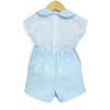 Baby Boy Blue Collar Shirt with Waffle Shorts "MYD2210"