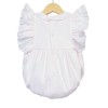 Baby Girl Pink Waffle Frilly Shoulder Romper "MYD106"