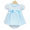 Baby Girl Blue Waffle Princess Dress with Pants "MYD102 B"