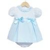 Baby Girl Blue Waffle Princess Dress with Pants "MYD102 B"
