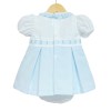 Baby Girl Blue Waffle Princess Dress with Pants "MYD102 B"