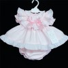 Baby Girls Waffle Frilly Dress Set "MYD404 Pink"