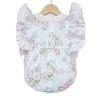 Baby Gir Pink Rose Frilly Shoulder Romper "MYD2238"