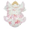 Baby Girl Pink Cream Floral Romper with Shirt "MYD2248"