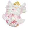 Baby Girl Pink Cream Floral Romper with Shirt "MYD2248"